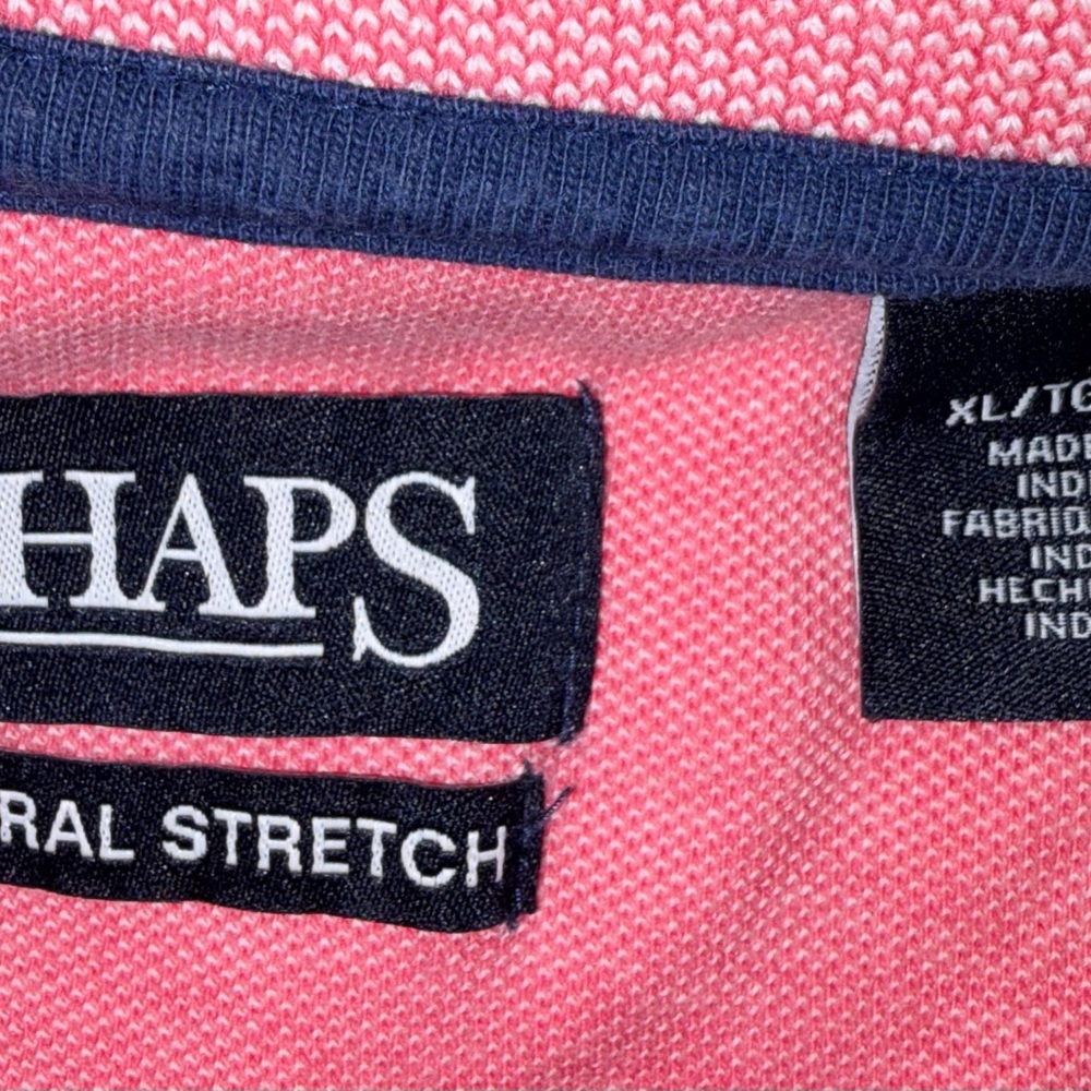(5) Chaps Men's Polo Pack — Blue, Black, Light Gray, Aqua, Coral - Picture 2 of 2